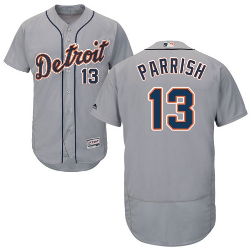Tigers #13 Lance Parrish Grey Flexbase Authentic Collection Stitched MLB Jersey - Click Image to Close
